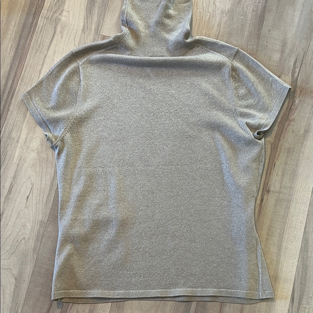Ann Taylor Champagne Gold Turtleneck Sweater